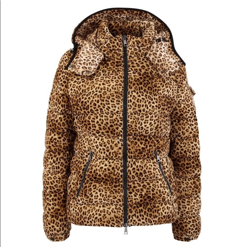 Moncler Leopard Print Puffer Jacket
